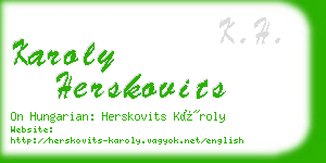karoly herskovits business card